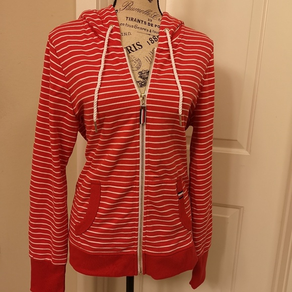Tommy Hilfiger Jackets & Blazers - 🔥Tommy Hilfiger Striped Sweater M Zip Up Sweater